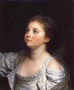 Jean-Baptiste Greuze A Girl France oil painting reproduction